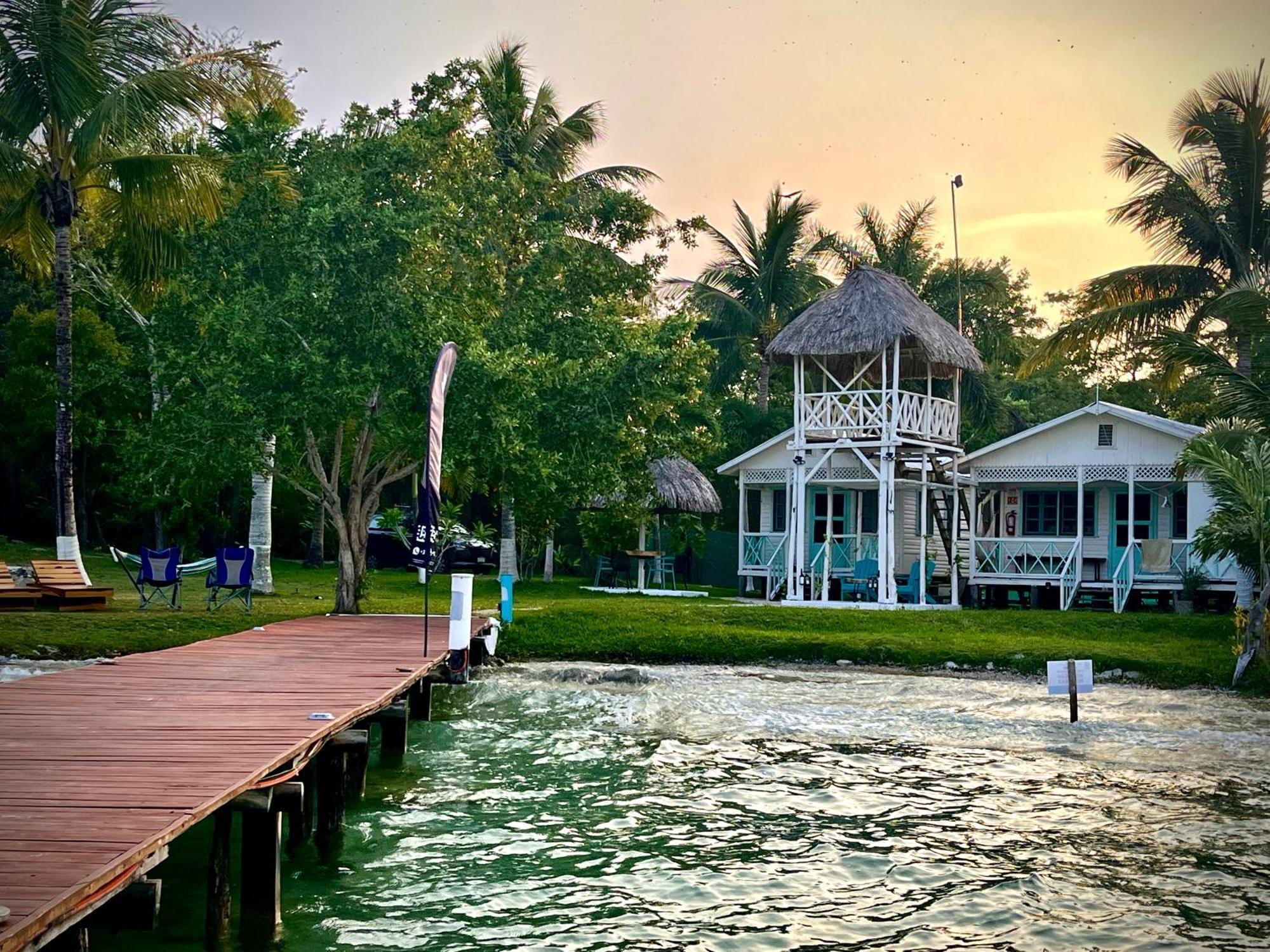 Cabana Con Muelle Privado En La Laguna De Bacalar Buitenkant foto