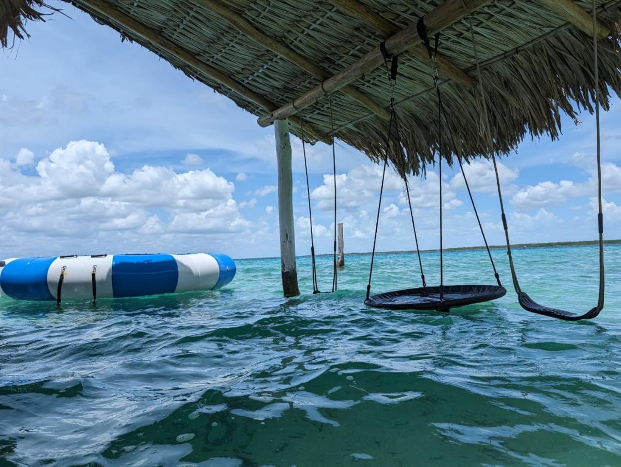 Cabana Con Muelle Privado En La Laguna De Bacalar Buitenkant foto