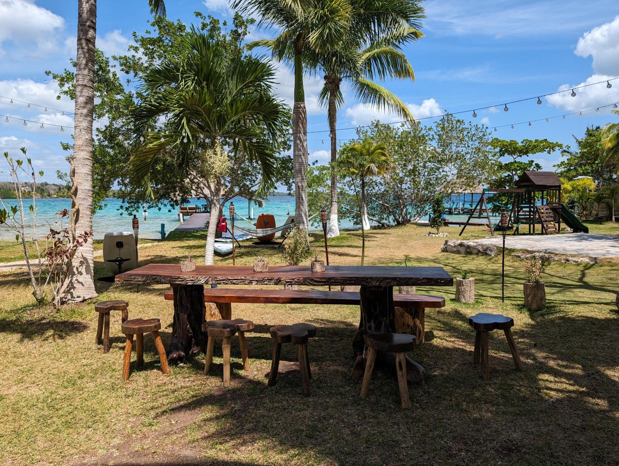 Cabana Con Muelle Privado En La Laguna De Bacalar Buitenkant foto